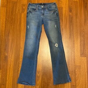 Hollister Blue Flare Wide Leg Jeans